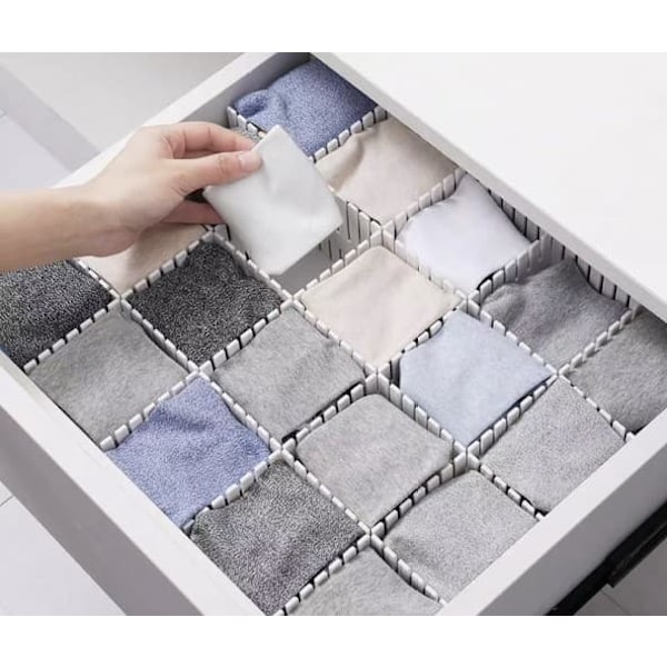8-pack - Justerbara lådavdelare - Organisera dina lådor