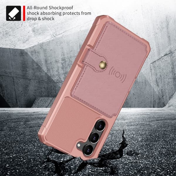Samsung Galaxy S23 Cover med Magnetisk Tegnebog Rosé 75