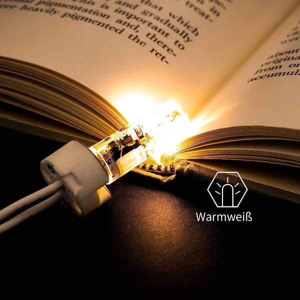 10x G4 LED-lampor 12V AC/DC Varmvit 3000K 2W, Ej dimbar ljus