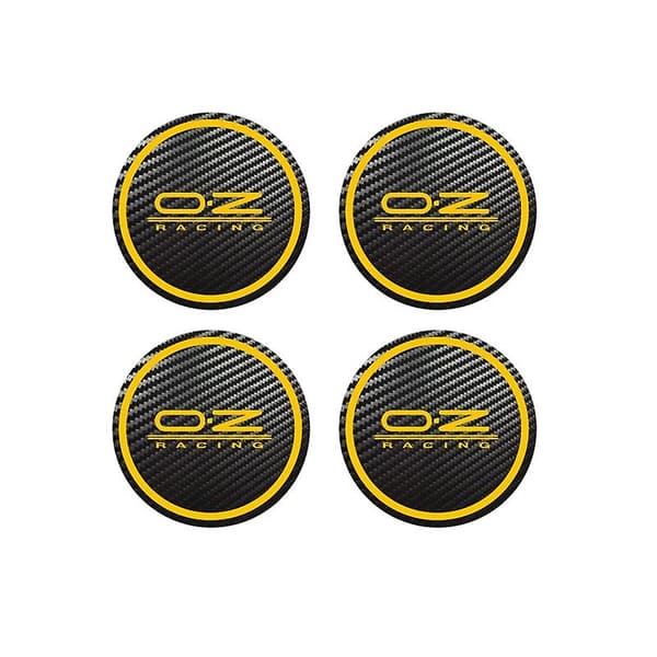 4 st för OZ Racing Octavia A5 Fabia Superb Bilstyling Emblem Logo Kolfiber Centerkapslar Fälgnav