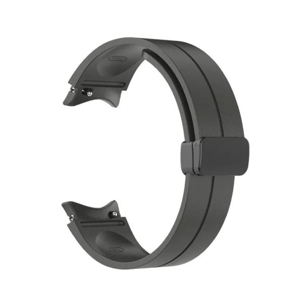 Silikonarmbånd uden mellemrum til Samsung Galaxy Watch 5/4 40mm 44mm 5 Pro 45mm Original Magnetisk Armbånd til Watch 4 Classic Rem dark gray