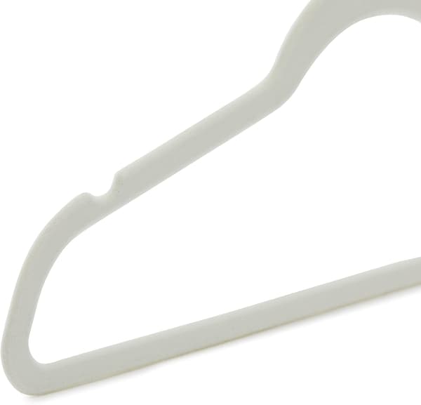 Amazon Basics Slim Sammet Halkfria Klädhängare för Kostymer - 50-pack, Svart platinum