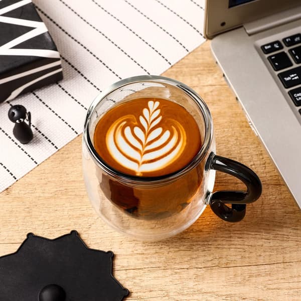 Dobbeltlags Julekaffekrus 250ml Hvid Keramisk Kop Julegave