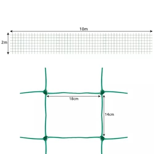 Plantenett / Støttenett for planter - 2x10m