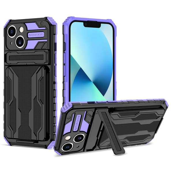 iPhone 13 - Pungcover med Kortpladser og Kickstand Grön