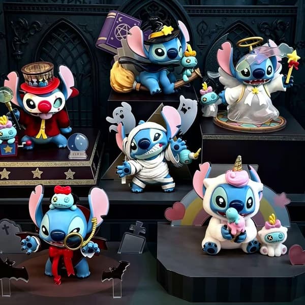 Stitch Funny Diary 2.0 Blind Box-figur, samleobjekt i PVC for skrivebord og bil Random 1