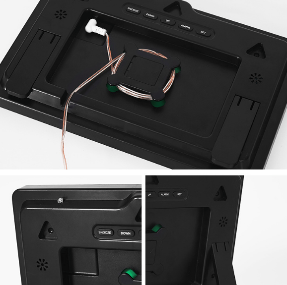Digital väggklocka, extra stor LED-display, datum, inomhustemperatur, Fahrenheit/Celsius, elektronisk väggklocka elektronisk klocka