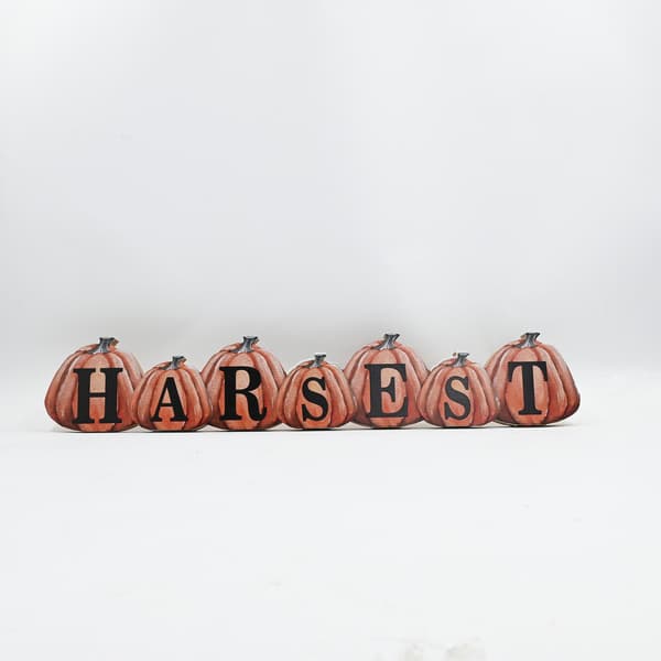 LED Høstpynt i Tre, Thanksgiving Fugleskremsel Kalkun Gresskar Bordpynt FS-24078