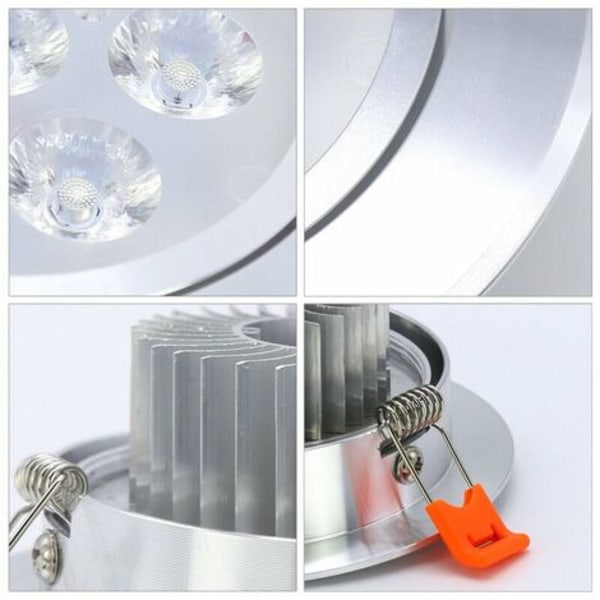 20X LED Spot Indbygningsspot Sæt Indbygningsspot til Loft IP44 3W A++ 230 V Varm Hvid CE&ROHS med Transformer
