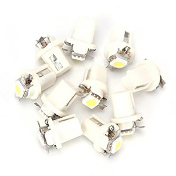 10 stk T5 B8.5d LED-lys Bilinstrumentpanel Glødepære Biler Interiørlampe