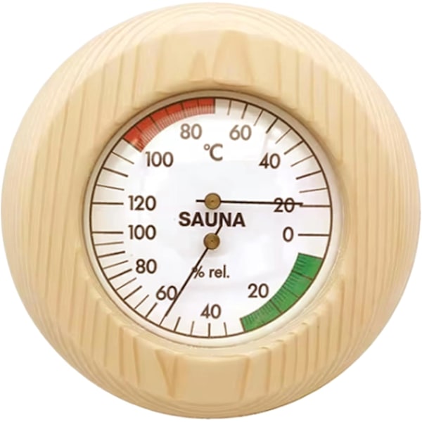 Bastutermometer trä inomhustermometer 2-i-1 termometer och hygrometer med precisionsskala bastutillbehör utomhusliv