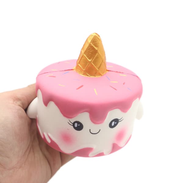 Sæt med 2 Unicorn Cake Unboxing bløde legetøj, Kawaii bløde legetøj til K