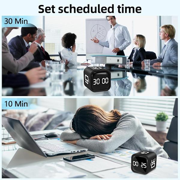 Pomodoro Timer Digital Cube Timer Kökstimer Kökstimer Tidshantering Används På Kontor, Studier, Barn, Matlagning, Träning