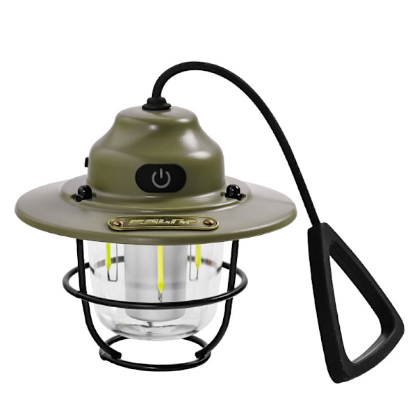 Utomhus campinglampor tallkotte lampor ljuskrona belysning ultralång batteritid atmosfär laddning hängande tält baldakin Army Green