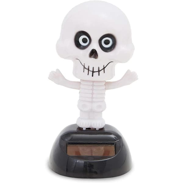 Halloween Solar Dancing Toys 4-Pack, Solar-Powered Bobblehead Figures for Car Dashboard Decoration