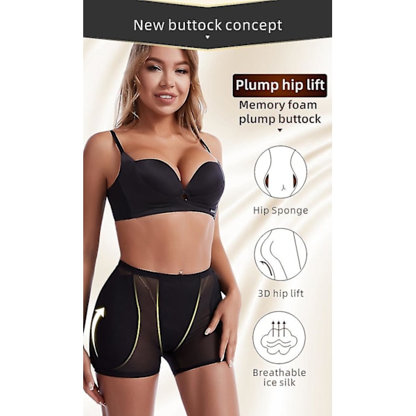 Pussede Sømløse Shapewear Truser Hip Enhancer Undertøy Shaper Shorts for Kvinner