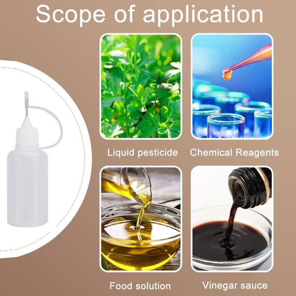 10 pcs - Dispensing Bottle - 10 ml - Quilling Glue Bottles with Needle Tip - Glue Applicator Bottles - with Cap - Applicator Bottles - Paint Bottle