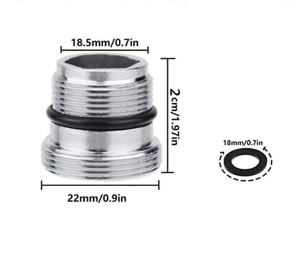 Adapter för kranar M18.5 - M22 för Ikea, Grohe, Neoperl TJ