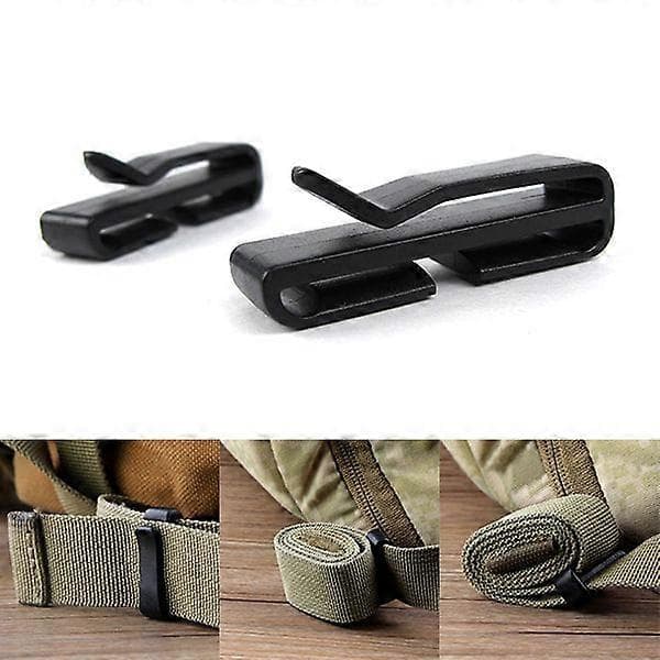 20 Molle Bælteclips Taktisk Bælte Rygsæk Camping Sort 48mm
