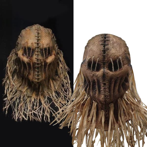 Halloween Fugleskremsel-maske - Skummelt høstdekorasjonstilbehør Scarecrow E