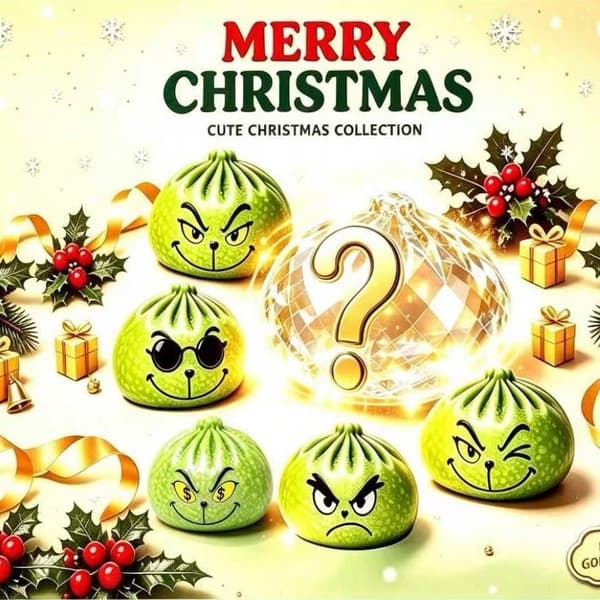 Grinch Juleudgave Grøn Monster Stressaflastende Lysende Klemmelegetøj Grinch