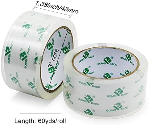 Kristallklar packtejp, 6 rullar 2Mil x1,88 60 yards