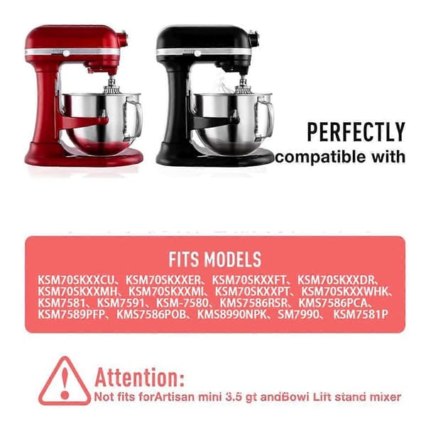 7QT Miksebolle i rustfritt stål for Kitchenaid