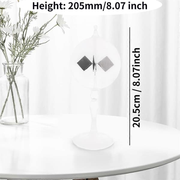20,5 cm Glas Vindmølle Solcelledrevet Crookes Radiometer Lysmølle