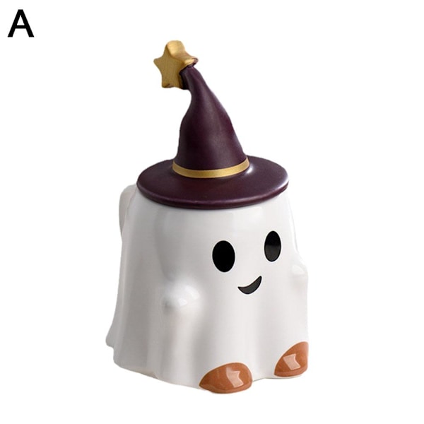 Halloween Spirit Krus Tegneserie Keramisk Kopp Spøkelseskopp GX smile elf 401-500ml