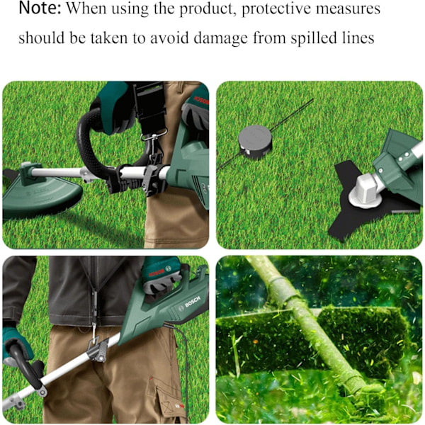 Til Bosch trimmer, F016800431 Udskiftnings trimmerhoved og linehætte til Bosch trimmer AFS 23-27 950W (1 trimmerhoved + 1 hætte + 30 liner)