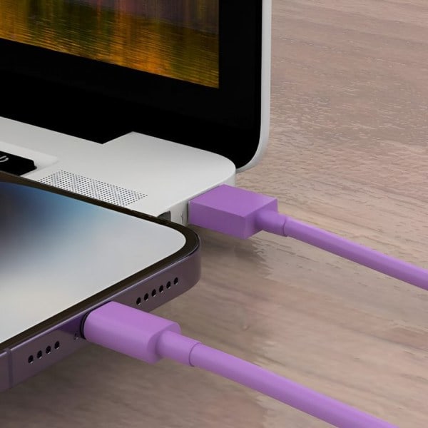 iPhone Oplader Hurtig Opladning Lightning Kabel iPhone Opladerledning til iPhone 14/13/12/11 Pro Max/XS MAX/XR/XS iPad AirPods (Grøn og Pink og Blå)
