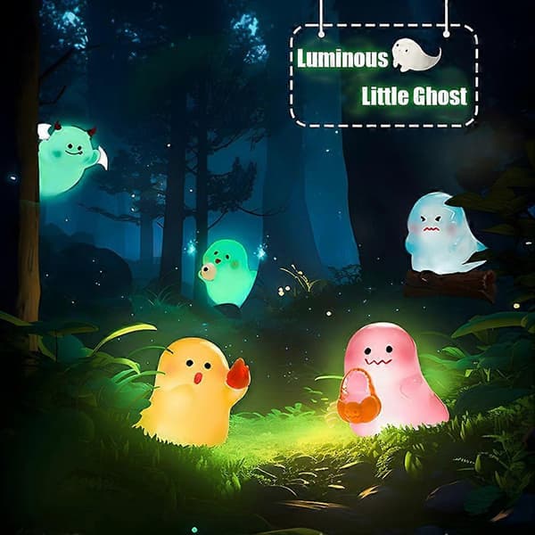 Mystery Mini Luminous Ghost Blind Box - Legetøj til skrivebord, hylde & festdekoration Ghost1 Ghost1 6pcs