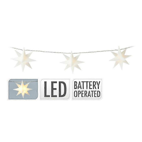 Stjerne Guirlande 10 LED'er Varmt Hvidt Lys - GENERIC - Dekorativ - Voksen