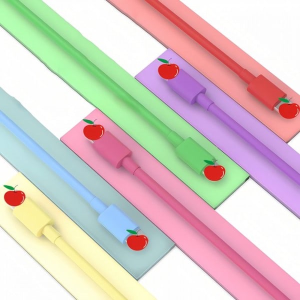 iPhone Oplader Hurtig Opladning Lightning Kabel iPhone Opladerledning til iPhone 14/13/12/11 Pro Max/XS MAX/XR/XS iPad AirPods (Grøn og Pink og Blå)