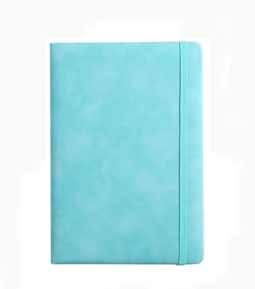 A5 Linjeret Notesbog Cyan Kunstlæder Omslag 100 Ark Kontor Journal Skriveblok