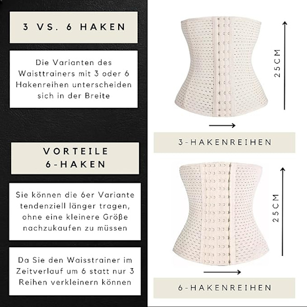 Taljetræner med bløde stålstænger - Brystsportskorset (beige) - Korset - Shaper - Fås også i plusstørrelse 3XL