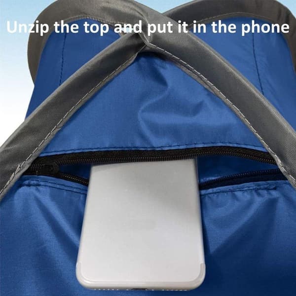 Beach Awning, Automatic Shade Tent with Phone Holder, Blue, 70x50x45cm, for Camping