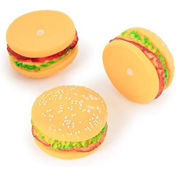 Hamburger Pipleksleksak Bittålig Hamburger Hundleksaker Pipleksaker
