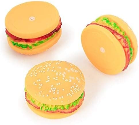 Hamburger Squeaky Toy Bite-Resistant Hamburger Hundefiler Squeaky Tyggeleker