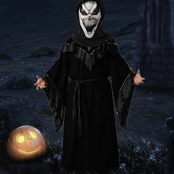 Skummel Halloween-maske for voksne Latex Horror Scream Ansiktskostyme Tilbehør Prop 20x30cm