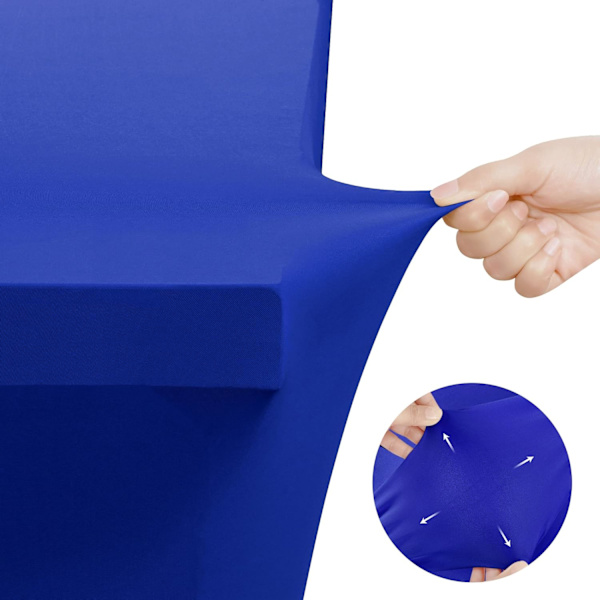 Köksstretchduk 10-pack [180 cm, Blå] 190GSM Stretch Bordduk Passande Överdrag Rektangulär Blue