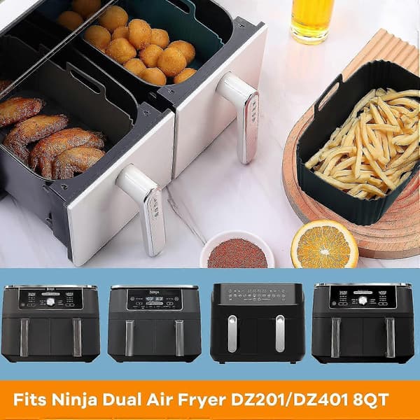 Airfryer tilbehør til airfryer ovn mikrobølgeovn (2 x grå)