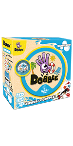 Asmodee 8231 Dobble Kids Kortspel - Italiensk version, Ålder 4-99