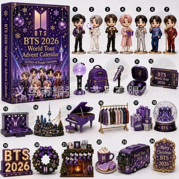 Kpop-grupper julekalender 2026 blind boxes 2026 ATEEZ Golden Moment Blind Box