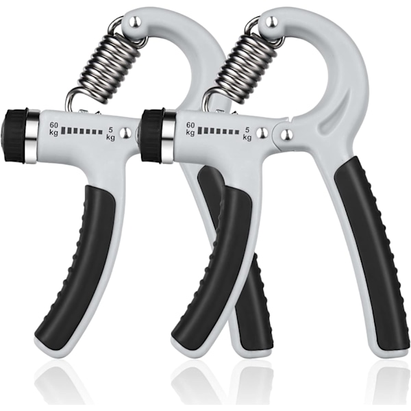 Handtränare, Handgrepp Handträning, Justerbar Grepptränare Underarmsträningsenhet Grepp (Grå Svart 5-60kg)