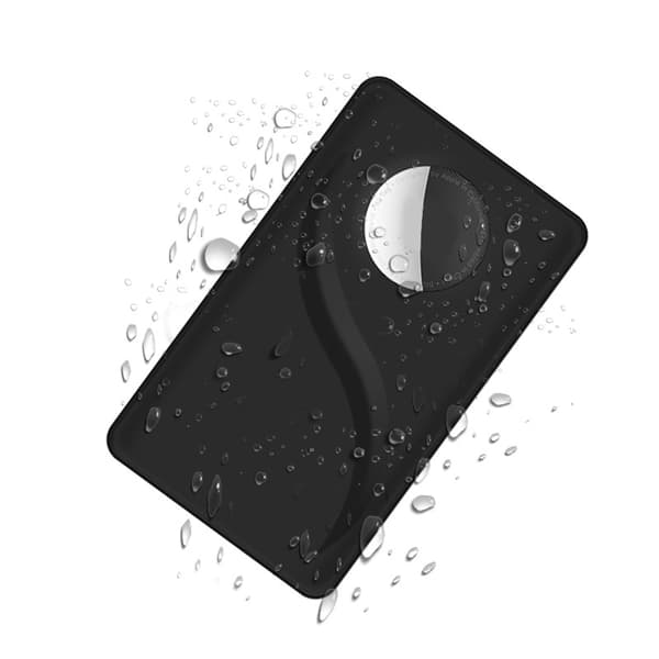 pc Aitoa nahkaa AirTag lompakkokorttikotelolle Black