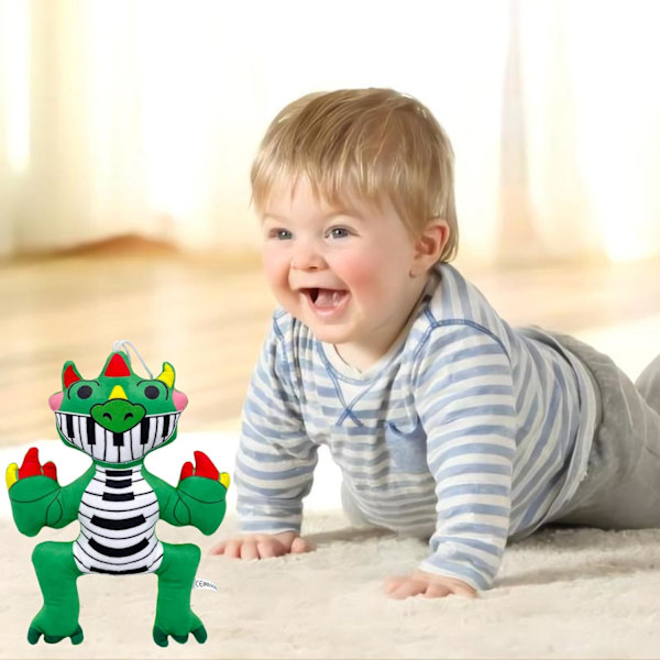 Poppy Playtime Kapitel 5, Nightmare Critters Plyschleksak, 25 cm Monsterspelskaraktär, för Fans, Barn & Vuxna. Pianosaurus Plush