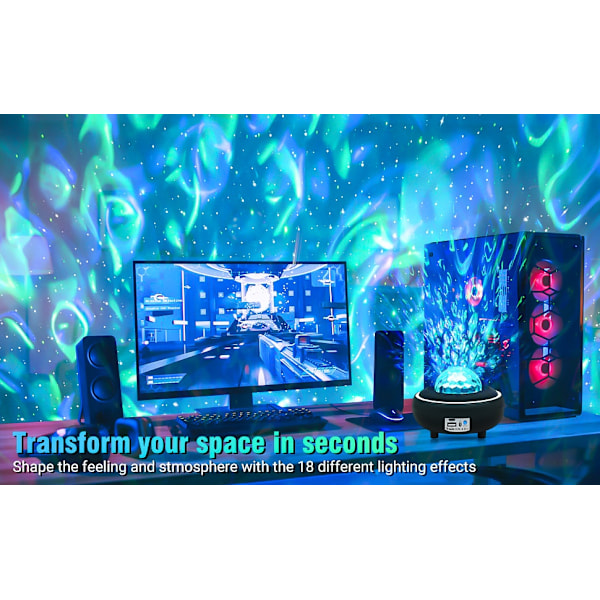 Stjerneprojektor LED Batteri - Galaxy Stjerneprojektor - 2,5 timer Sort