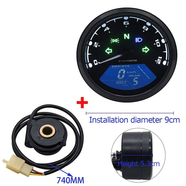 Motorcykel Speedometer Odometer Tachometer
