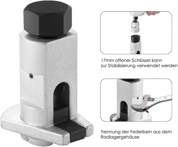 2-pak hydraulisk støddæmper-fjernelsesværktøj til biler, klo-støtte, spreder, affjedringsseparator, kugleled, bøsningsfjernelsessæt